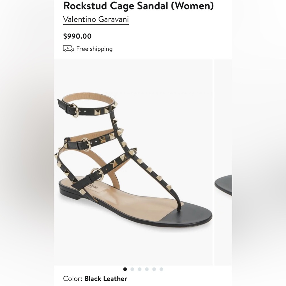 Valentino Rockstud Sandal - Black